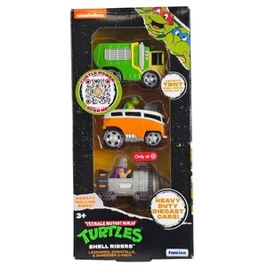 Teenage Mutant Ninja Turtles Shell Riders Leonardo Shredder 3 Pack Cars Funrise‎